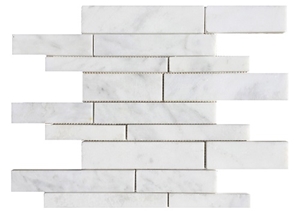 Random Carrara Extra Marble Polished Mosaic