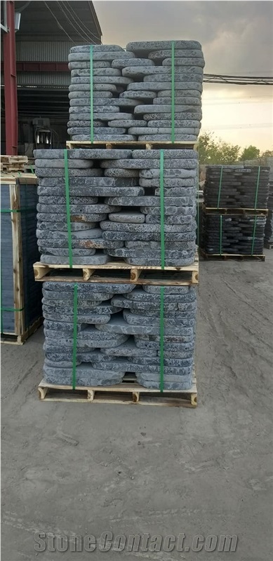 Basalt Lava Tumbled Irregular Step Stone 50t