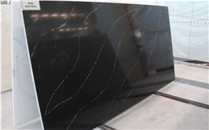 Black Quartz Nocturne Slabs, Black Quartz Stone Slabs