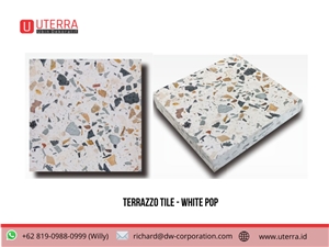 White Pop Terrazzo Tile Indonesia Floor Tile
