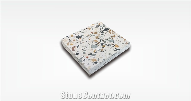 White Pop Terrazzo Tile Indonesia Floor Tile