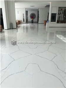 Popular Calacatta Quartz Slabs,Tiles for Floor