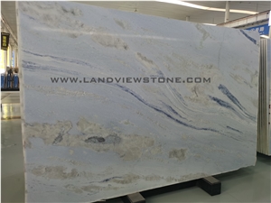 Azul Cielo, Sky Blue Marble Slab Wall Tile Pattern