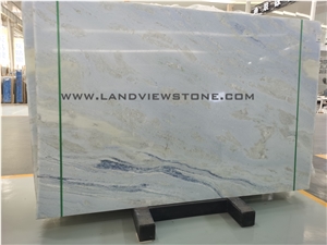 Azul Cielo, Sky Blue Marble Slab Wall Tile Pattern