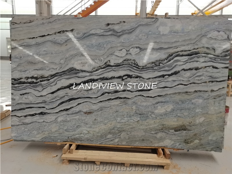 Blue Danube White Palissandro Bianco Marble Slabs