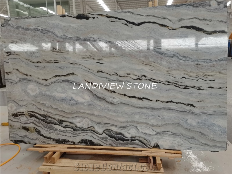 Blue Danube White Palissandro Bianco Marble Slabs