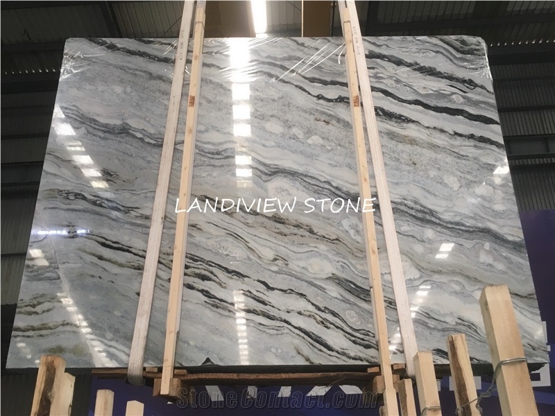Blue Danube White Palissandro Bianco Marble Slabs