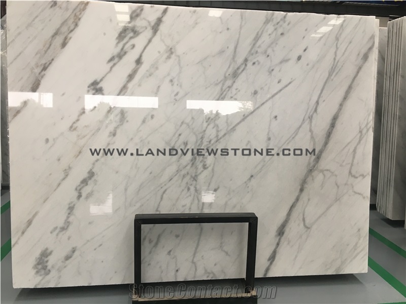 Chinese Bianco Carrara White Marble Slabs Gx White