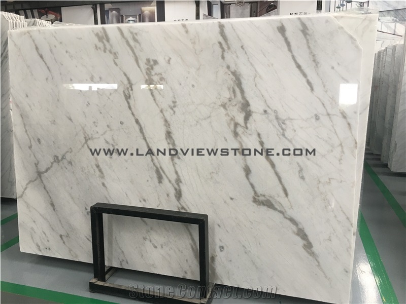 Chinese Bianco Carrara White Marble Slabs Gx White