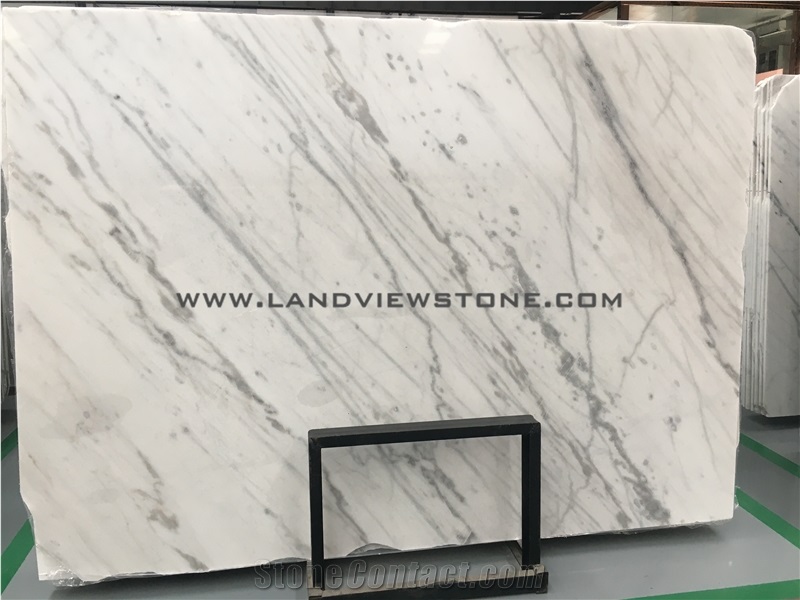 Chinese Bianco Carrara White Marble Slabs Gx White