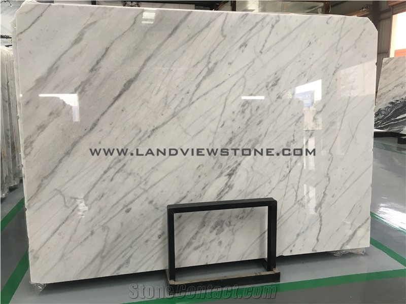 Chinese Bianco Carrara White Marble Slabs Gx White