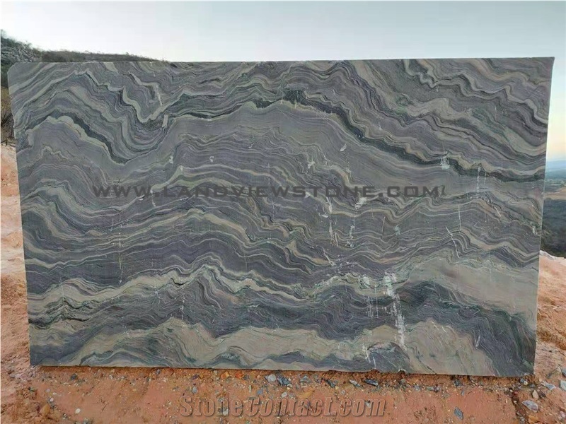 Explosion Blue Quartzite Bookmatch Slabs