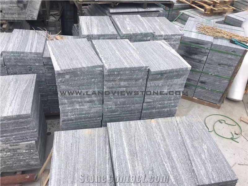 Grey Galaxy Flamed Paving Tiles, Floor Covering