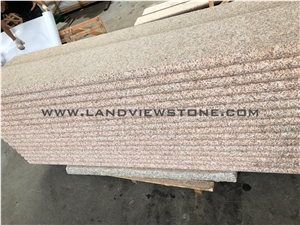Yellow Rust Sun Golden Flamed Granite Treads