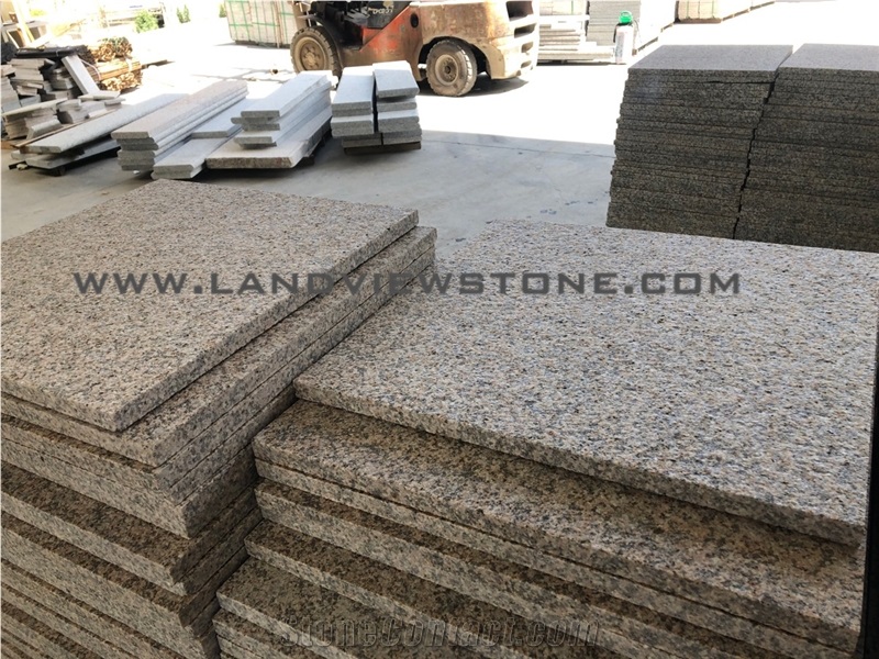 Yellow Rust Sunset Gold Granite Flamed Tiles