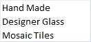 Hand Made Designer Glass Mosaic Tiles