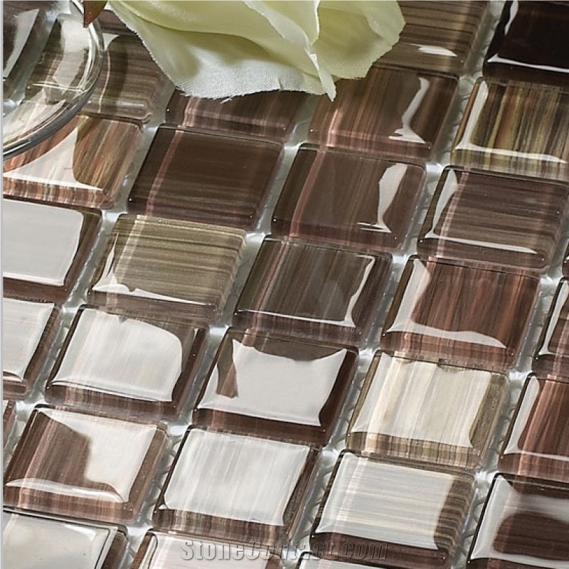 Hand Painted Glass Mosaic Tile