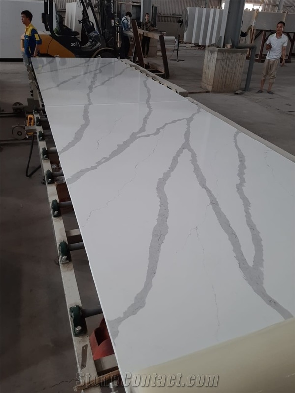 Calacatta Grey Quartz from Empirestone in Vietnam