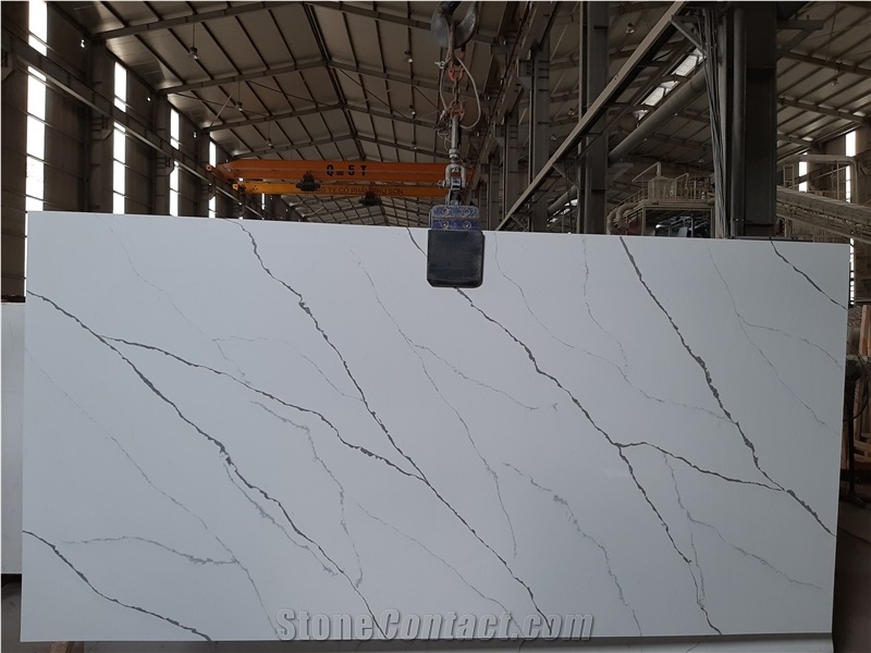 Calacatta Laza Quartz Vietnam Slabs