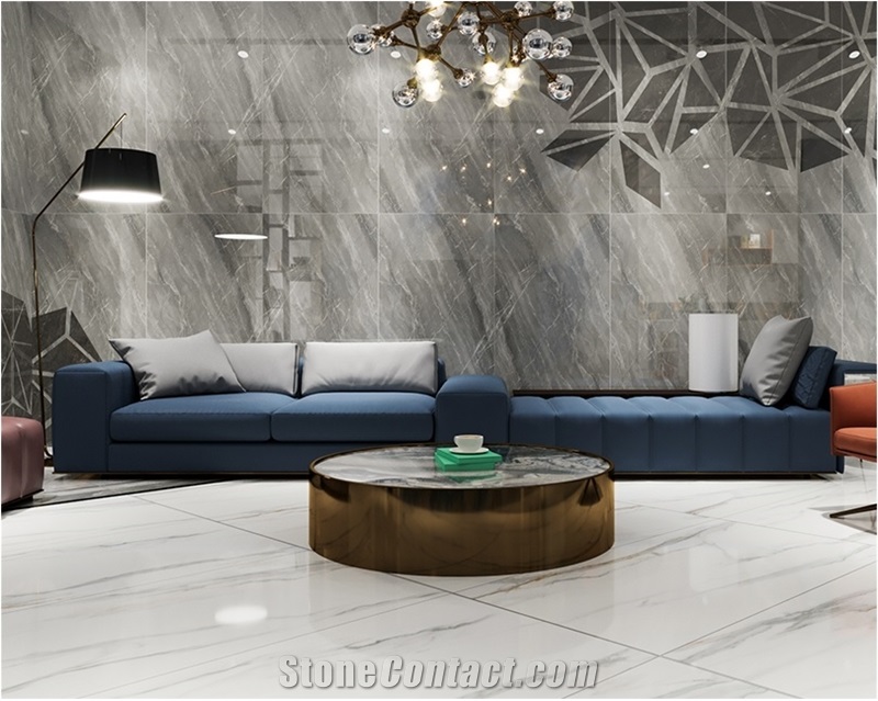 Adonis Grey Marble Look Porcelain / Ceramic Tiles