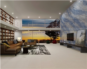 Blue Rose Marble Look Porcelain Ceramic Tiles