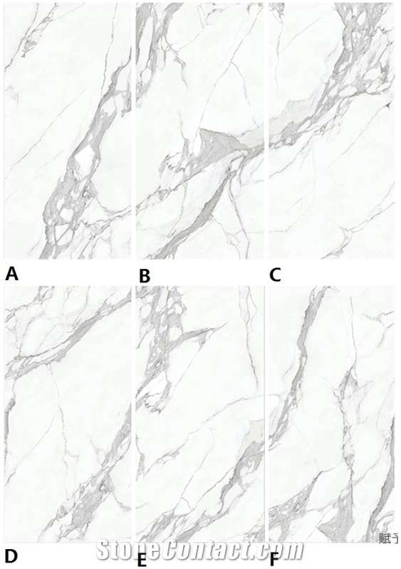 Calacatta White Marble Look Porcelain&Ceramic Tile