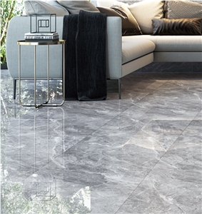China Popular Grey Marble Look Ceramic Slab Tile