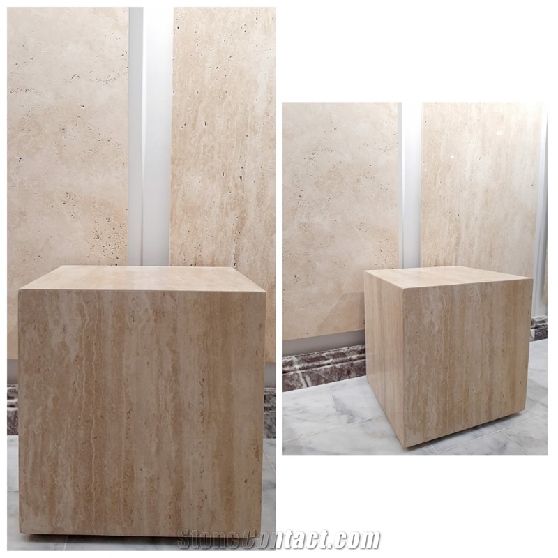Light Travertine Stone Home Decor Product
