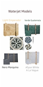 Waterjet Models Marble Stone Floor Medallions