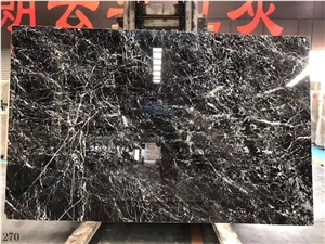 Italy Black Marble Slab Wall Floor Tiles Using