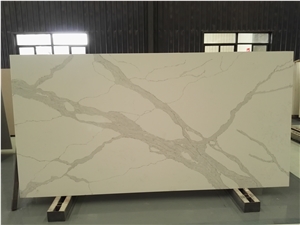 China White Quartz Slabs for Interior Design