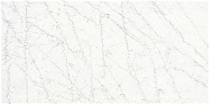 China White Quartz Slabs for Interior Design