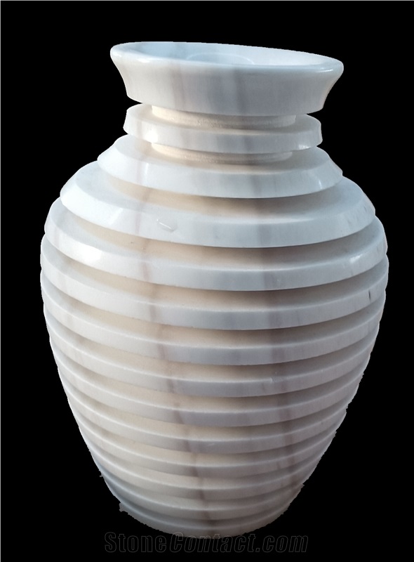 Stone Home Decor, White Marble Flower Vases