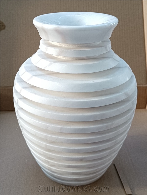 Stone Home Decor, White Marble Flower Vases