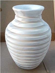 Stone Home Decor, White Marble Flower Vases