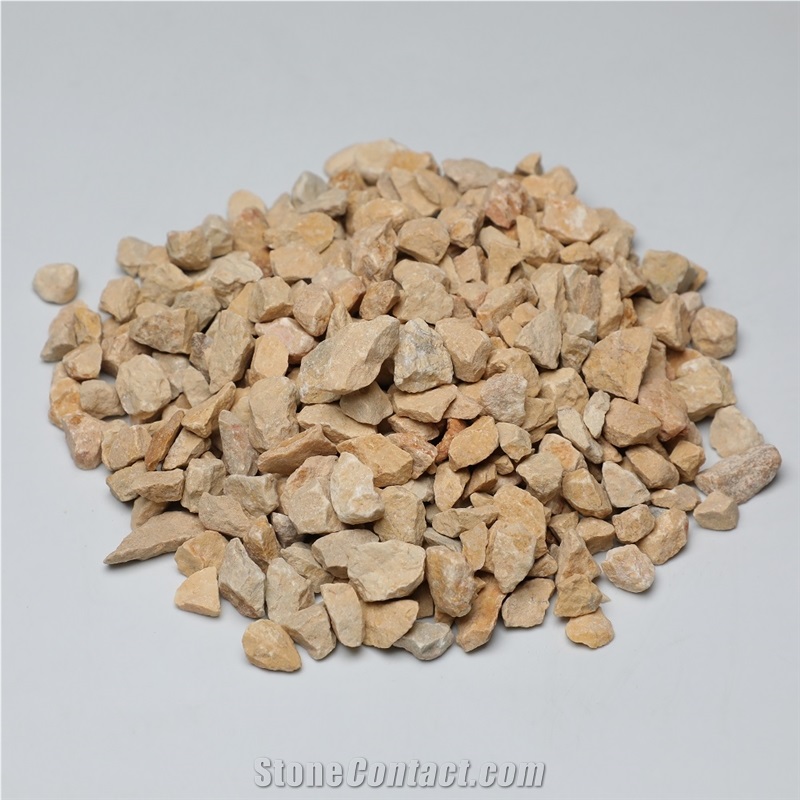 Natural Rocks Yellow Color Chipping Stone