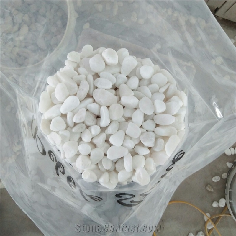 Snow White Pebbles Rocks Stone for Garden