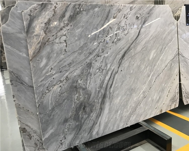 Translucent Ice Grey Marble Slabs
