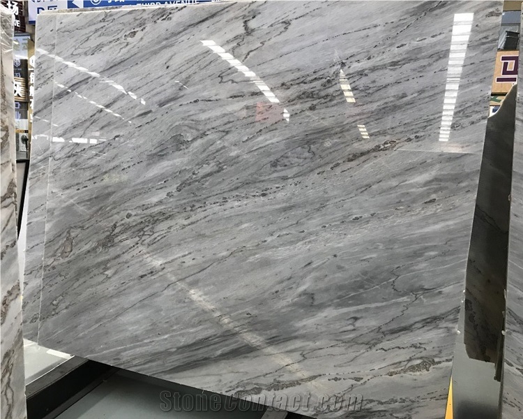 Translucent Ice Grey Marble Slabs