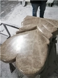Marble Carved Handmade Headstones, Beige Marble Headstones