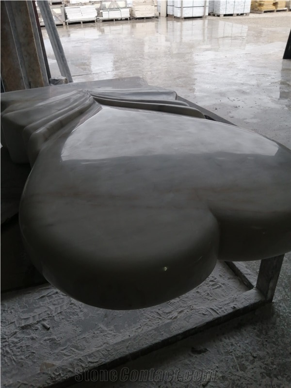 Marble Carved Handmade Headstones, Beige Marble Headstones