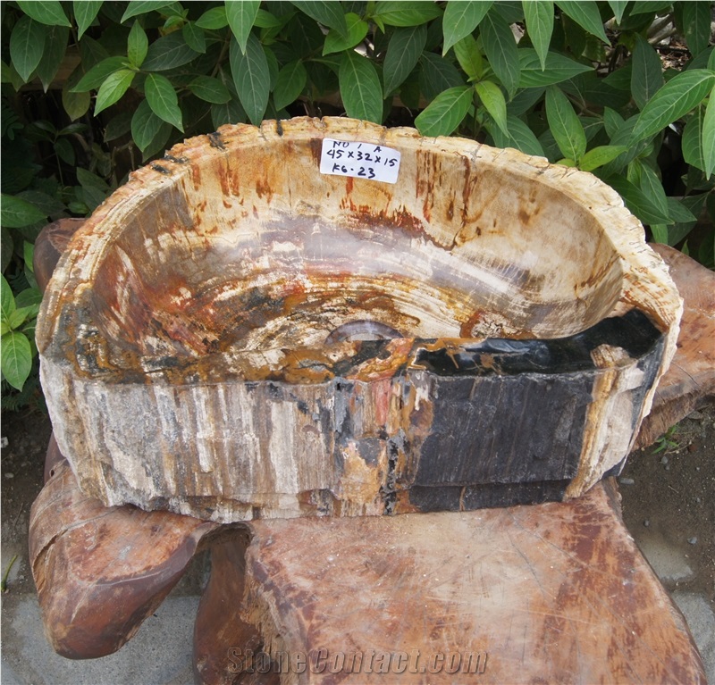 Petrified Wood Sink from Fossil Wood