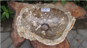 Petrified Wood Sink from Fossil Wood