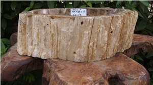 Petrified Wood Sink from Fossil Wood