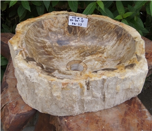 Petrified Wood Sink from Fossil Wood