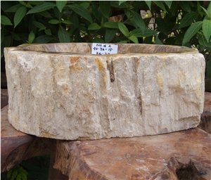 Petrified Wood Sink from Fossil Wood