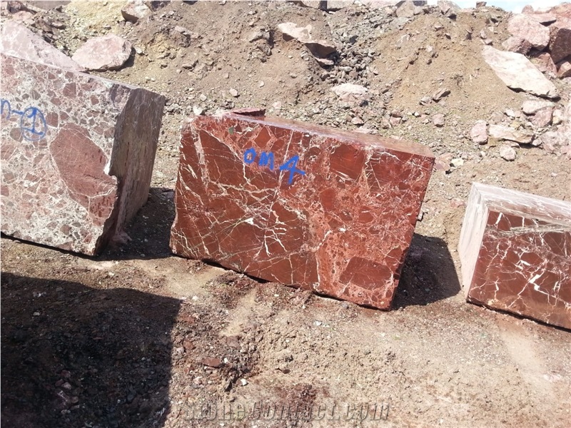 Rosso Levanto Marble Blocks