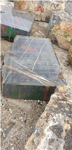 Black Aziza Marble Blocks, Nero Gold, Black Saint Laurent Sahara Noir Marble Blocks