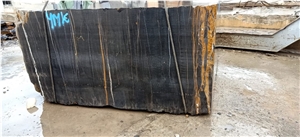 Black Aziza Marble Blocks, Nero Gold, Black Saint Laurent Sahara Noir Marble Blocks