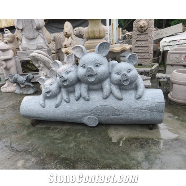 Animals Stone Sculpture Granite Statue for Garden